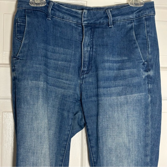 Anthropologie Pilcro & the Letterpress Mid-Wash Straight Blue Jeans Women 26 - Picture 4 of 7